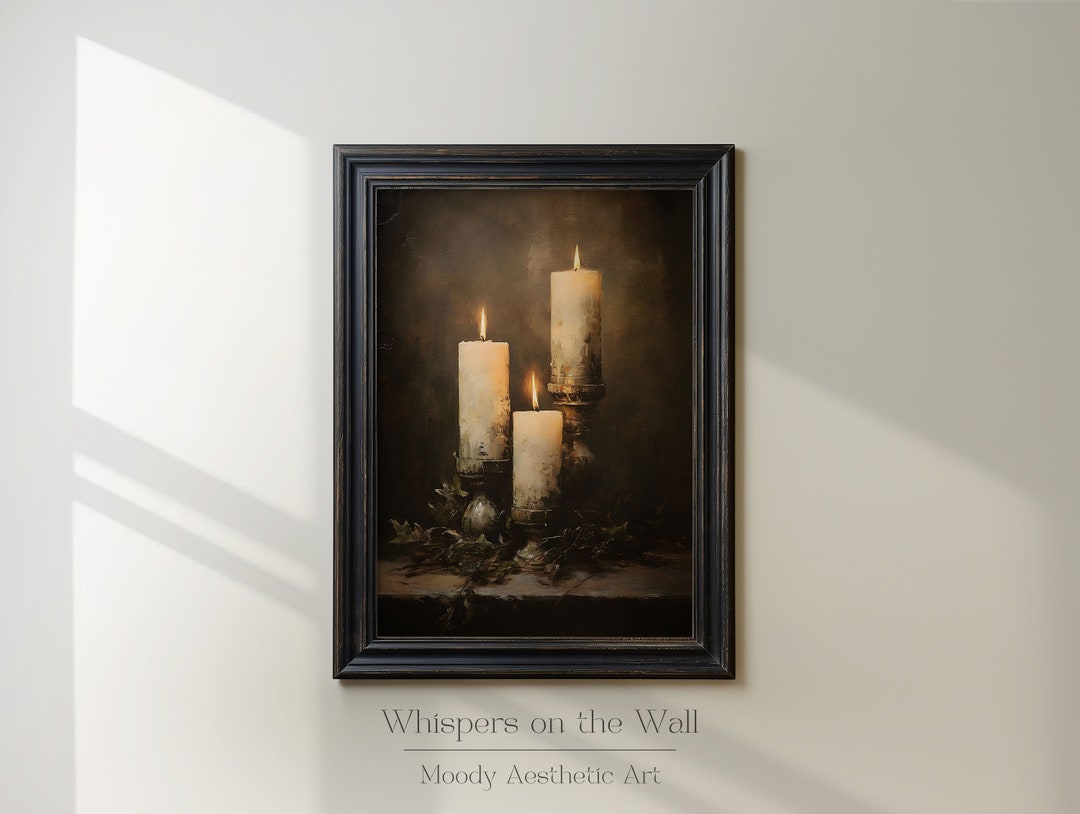 Gothic Printable Wall Art Dark Academia Decor Victorian Candles Art ...