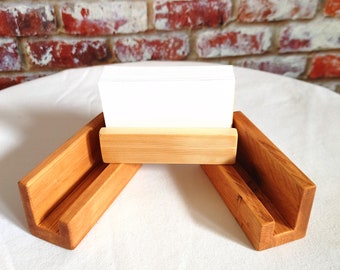 Solid Wood Business Card Holder