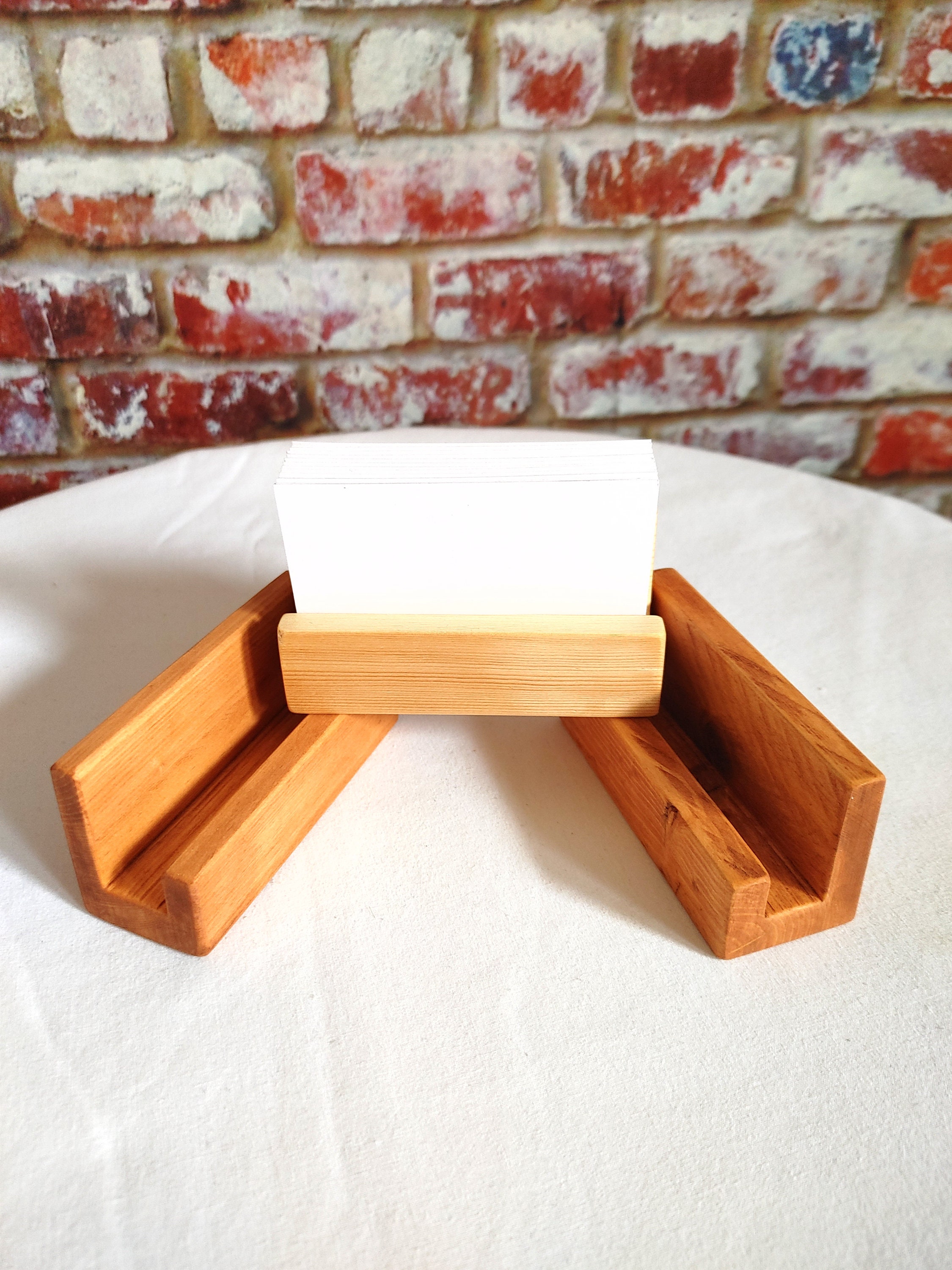 Creative Cloud Shaped Solid Wood Business Card Holder - Stylish Desktop  Storage Box For Business Cards And Gifts - Temu