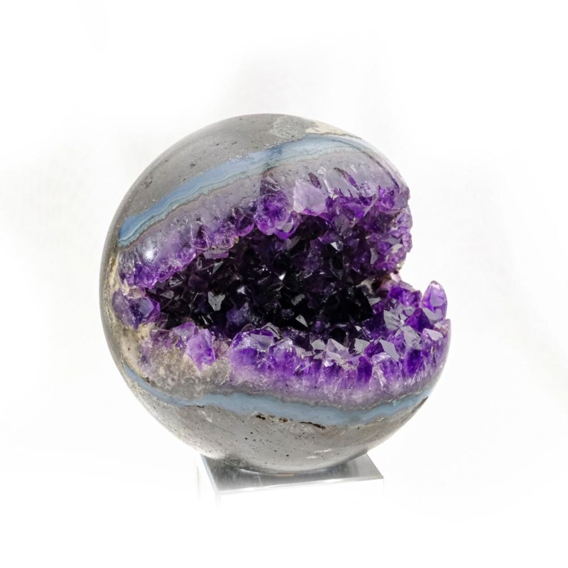 Amethyst Crystal Geode Sphere , Open Mouth , 290-370g - Etsy