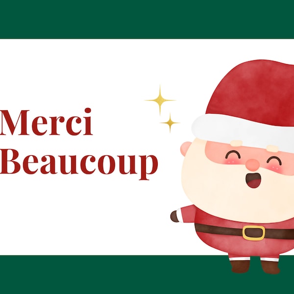 Card for French Teacher Thank You Etsy