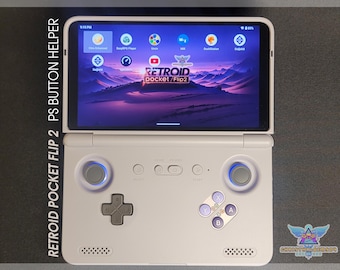 Retroid Pocket FLIP 2 - PS-Taste mit Aufklebern