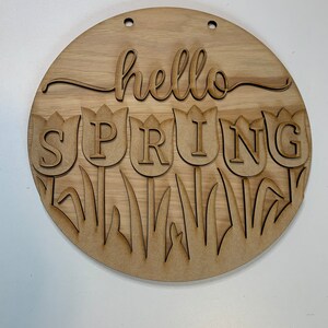 DIY Paint Night Door Hangers- Hello Spring Tulips