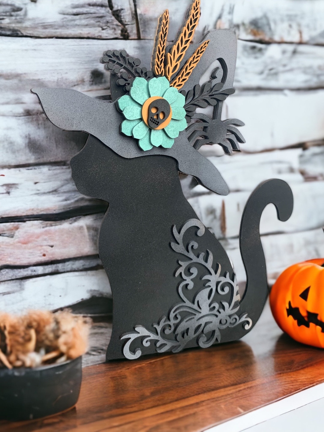 DIY Paint Kit- Witch Cat Halloween Decor - Etsy