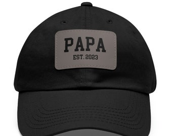 Papa Est 2023 , Hat Personalize Name and Year ,Perfect Gift For A New Grandpa Gift, Father's Day gift. Grandfather Gift, Fathers day