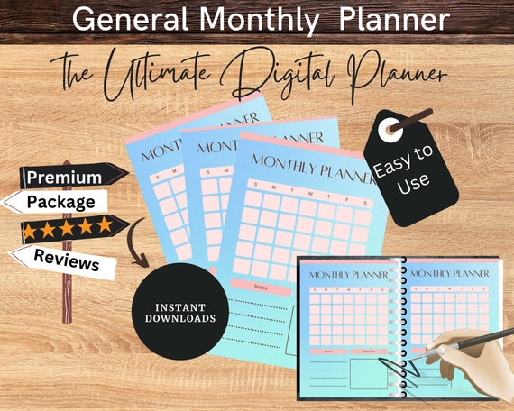 Monthly Planner A4 Desk Pad Daily Calendar Tear Off List - Etsy