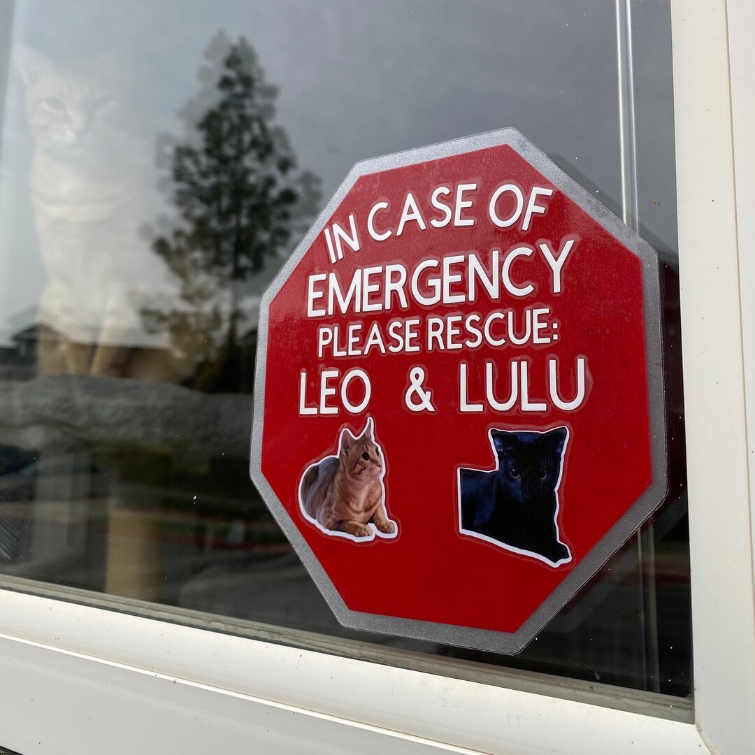 Emergency Pet Rescue Window Cling or Sticker - Etsy