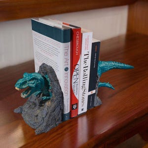 T-Rex Bookend Tyrannosaurus Rex to Hold Books in Home Office & Kids Room Book nook