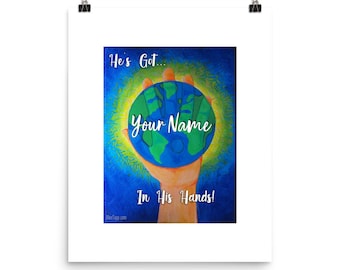 In His Hands - Personalized Poster - 16″x20″ FREE SHIPPING