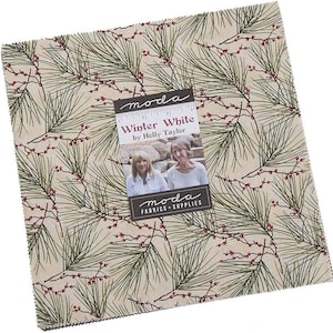 Winter White Layer Cake 10"x10", 6810-LC 40 pezzi pretagliati da dieci pollici, tessuti Holly Taylor Moda, esaurito