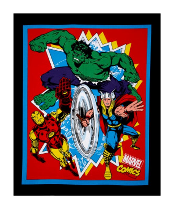 Marvel Avengers Pillowcase Hulk, Iron Man Capt. America The