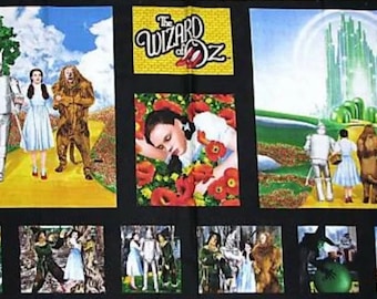 Wizard of Oz Quilting Cotton Panel 23&quot;x44&quot;, The Wizard of Oz Fabric Panel - By Judy Garland as Dorothy - Quilting Treasures // Glinda