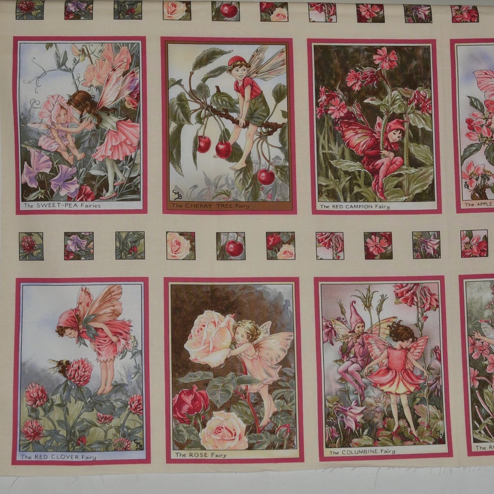 Apple Blossom Flower Fairy Fabric Panel 23x43 Etsy