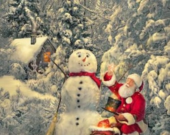 サンタのシンフォニー サンタクロース ヴィンテージ クリスマスサック