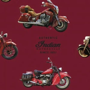 Indian Motorcycle Fabric 1/2 Yard, C7380 Riley Blake, Indian Motorcycle Bed Deken Quilt Wall Hanging Riding, RARE FIND