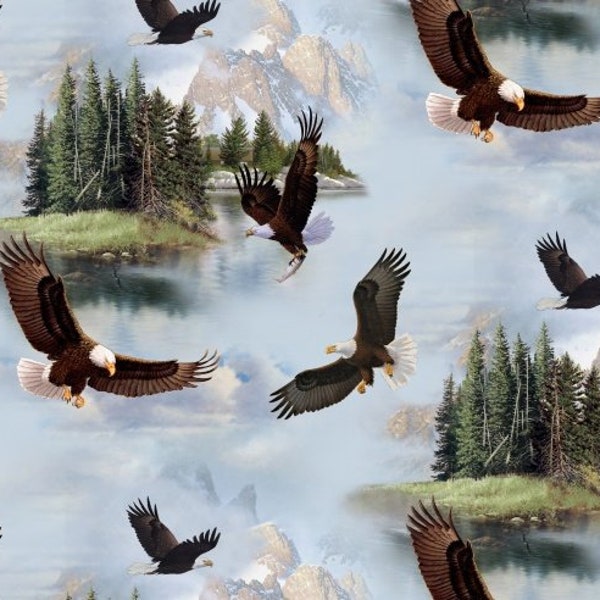 Bald Eagle Fabric Etsy