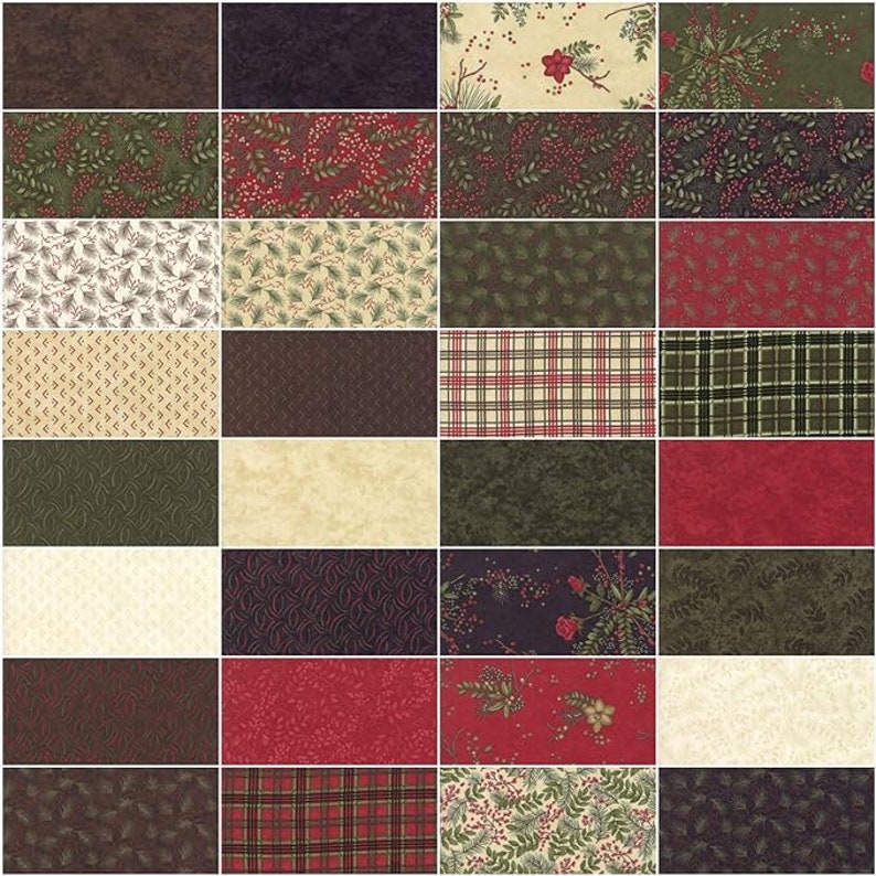 RARE Winter Manor Layer Cake 10x10, 42 Precut Ten Inch Pieces, Holly Taylor Moda Fabrics