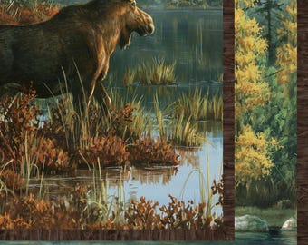 Moose Northwood Fabric Panel 36