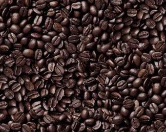 Coffee Bean Fabric, Sold by the Half Yard,  643E-Espresso Elizabeth Studios, Food Fabrics