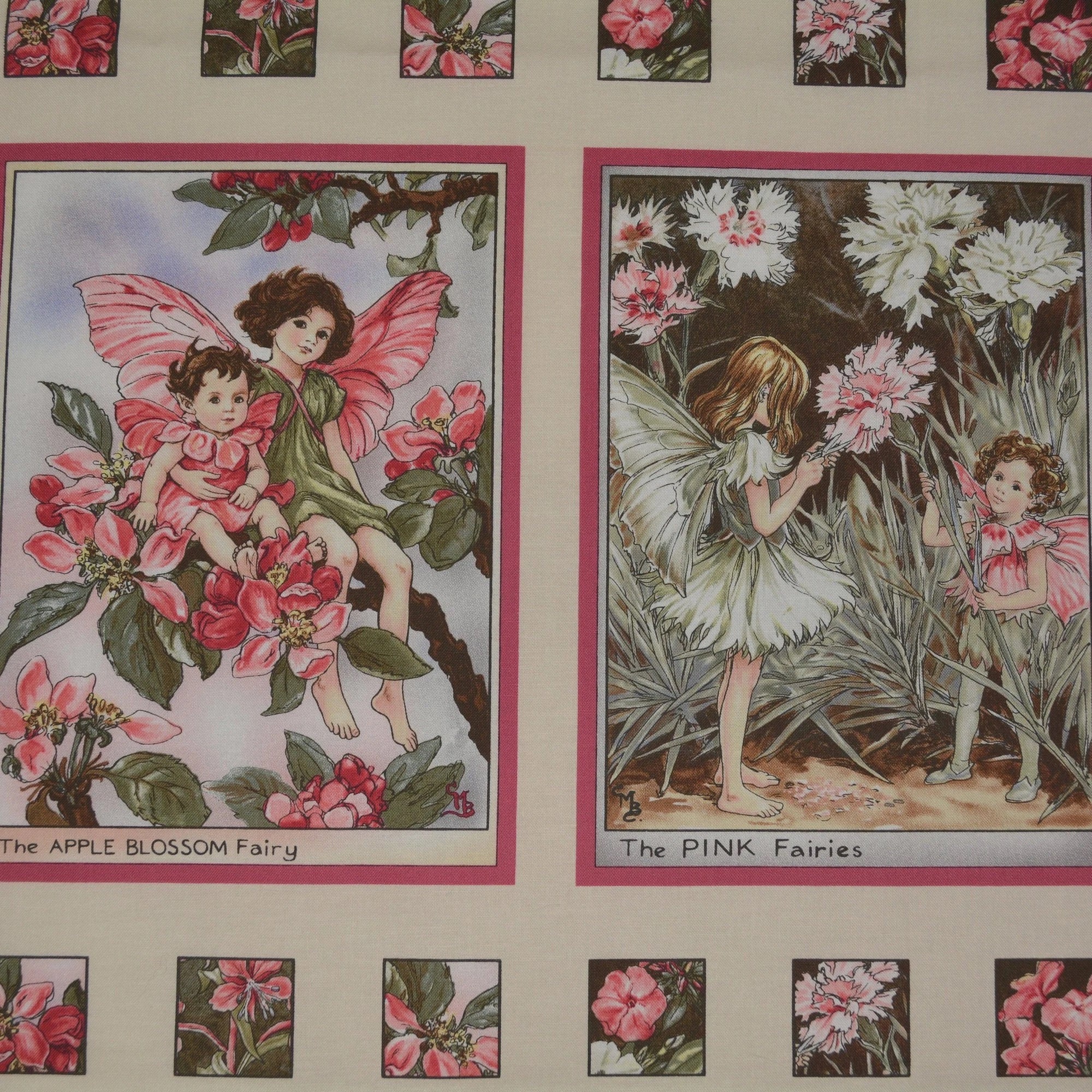 Apple Blossom Flower Fairy Fabric Panel 23x43 Etsy