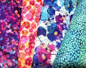 Tela Dragonfly Dance, 1/2 yarda, Northcott Fabric, regalo floral, decoración del hogar, edredón, tapiz de pared