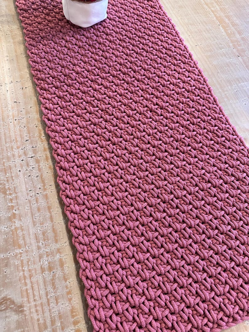 Handmade Table Runner | 5mm Thickness | Radkar Braided Cotton Cord | Custom Sizes & Different Colors Available image 15