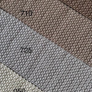 May include: Four strips of woven cord fabric arranged diagonally. The colors are dark brown, medium brown, light gray, and off-white. Each strip is labeled with a black number: 705, 710, 725, and 050, indicating the specific color variant.