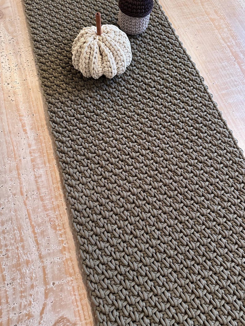 Handmade Table Runner | 5mm Thickness | Radkar Braided Cotton Cord | Custom Sizes & Different Colors Available image 9