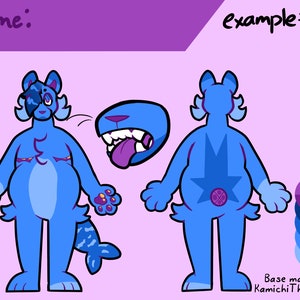 Huge Furry Reference Sheet Base