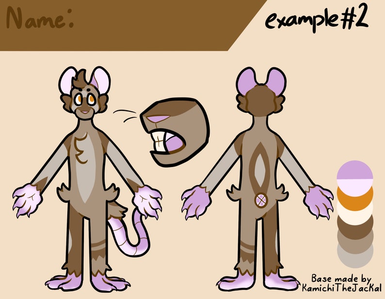 Huge Furry Reference Sheet Base - Etsy