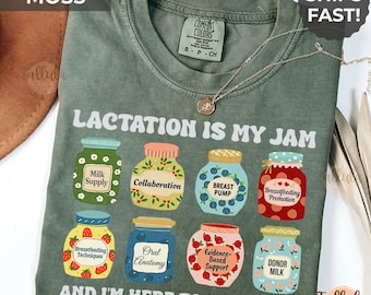 Lactation Consultant Shirt Lactation is My Jam Tee Gift for IBCLC CLC Student Grad Clinic Maternity Public Community Healthcare Professional