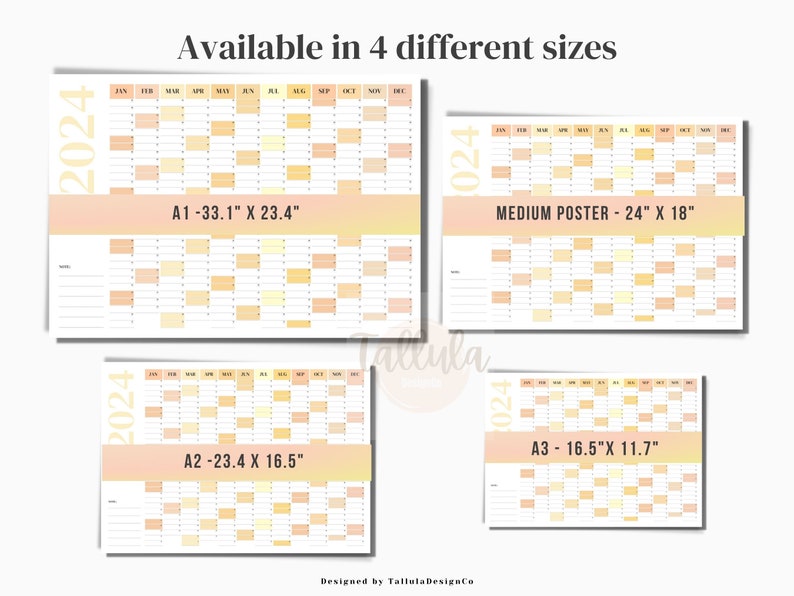 2025 Minimal Wall Planner, Full Year Wall Calendar 2025, Printable
