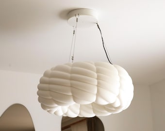 Lámpara impresa IAP Airy Chandelier V2 Helix / Lámpara de araña Cloud / Lámpara colgante impresa en 3D / Lámpara de techo moderna