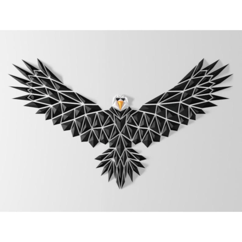 Dgemily Eagle Wall Art Home Decor Gift Idea Polygon Wall Decor Custom
