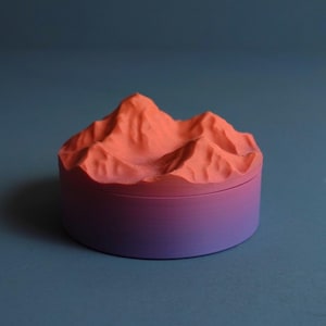 Papelera de residuos orgánicos Gazzaladra Montagne, caja de almacenamiento y papelera, caja de joyería, ¡personalizada!, ¡varios colores!, ¡personalizada!