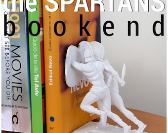 3D Shook The Spartans Bookend | Home - Office | Housewarming Gift | Customizable Colors- 3D Printed