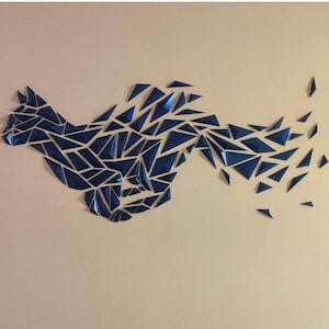 DGEmily Geometric Cat Wall Art | Home Decor | Gift Idea | Polygon | Wall Decor | Custom sizes! | Any Color! | Material Types!