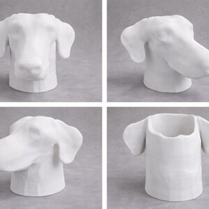 LV 3D Custom Pet Head Vase | Personalized Dog or Cat Planter | 3D Printed Pet Decor | Fun Animal Gift | Home Decor image 2