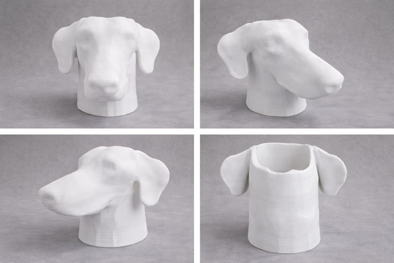 LV 3D Custom Pet Head Vase | Personalized Dog or Cat Planter | 3D Printed Pet Decor | Fun Animal Gift | Home Decor image 2