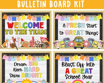 Benutzerdefiniertes Bulletin Board Kit für den Schulanfang: Bearbeitbares Klassenzimmer Dekor (Digitaler Download