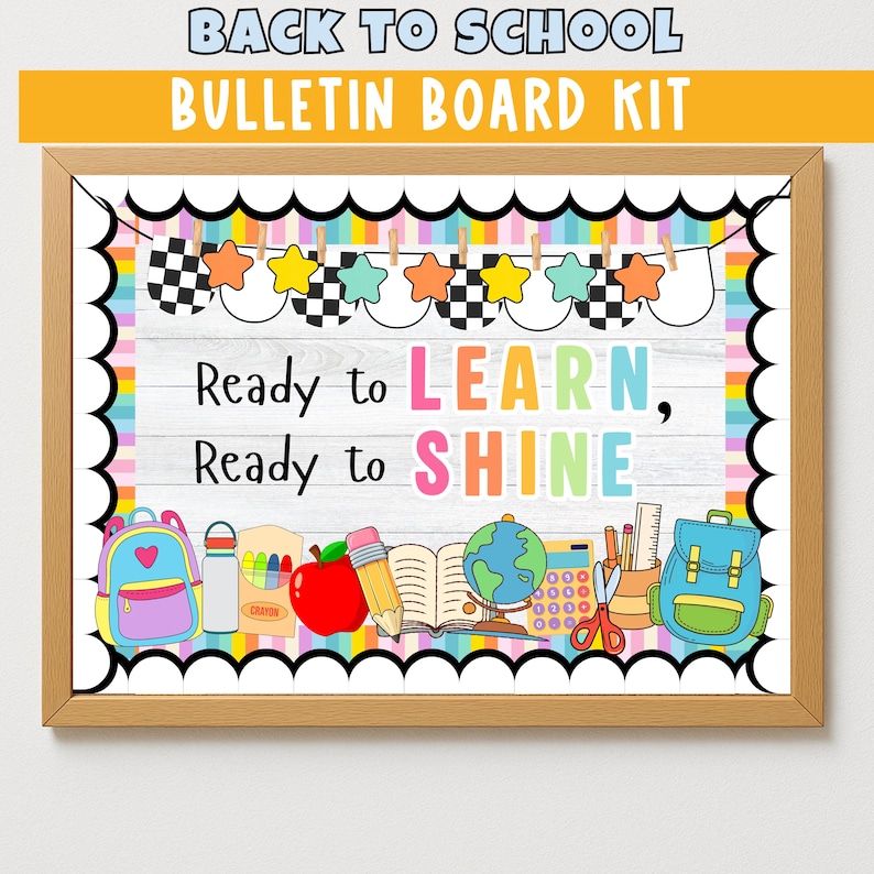 Back to School Bulletin Board Kit: Editable Student Name Tags Classroom ...