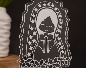 Virgen de Guadalupe | Mother Mary | Religious | Baptism | Christening | First Communion | Baby Shower | Centerpiece | Party decor