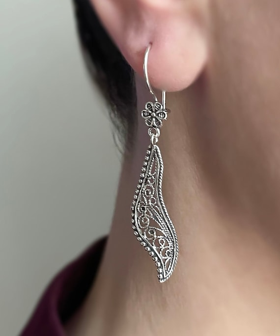 SALAN Orecchini Pendenti in Argento Sterling 925 Massiccio per Donna, Topazio Azzurro, Gemma, Gioielleria Raffinata, Regalo per La Festa di Natale