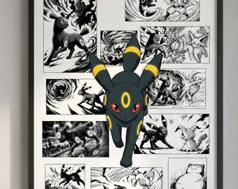 Anime Mon Printable Wall Art | Anime Gamer Decor | Pokémon Manga Poster | Digital Download | Gaming Room Artwork | High-Resolution Print