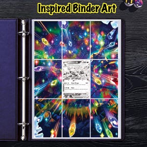 Illustrazione per raccoglitore ispirata alla carta Umbreon / Esposizione nel raccoglitore TCG / Illustrazione estesa / Pokemon Michi Method Dark Pokemon! (Download digitale)