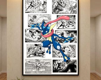 Anime Mon Printable Wall Art | Anime Gamer Decor | Pokémon Manga Poster | Digital Download | Gaming Room Artwork | High-Resolution Print