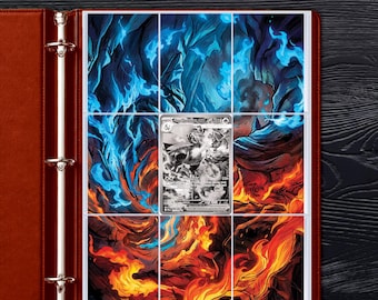 Charizard X Card Inspired Binder Art | TCG Binder Display | Pokemon Michi Method Fire Pokemon!  (Digital Download)