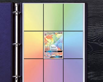 Rainbow Rare Card Inspired Binder Art | TCG Binder Display | Pokemon Michi Method Any Rainbow Pokemon Card!  (Digital Download)