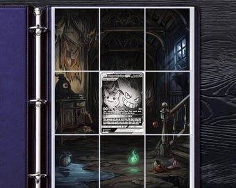 Gengar & Mimikyu Inspired Binder Art | TCG Binder Display | Pokemon Michi Method Any Rainbow Pokemon Card!  (Digital Download)