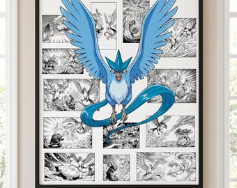 Anime Mon Printable Wall Art | Anime Gamer Decor | Pokémon Manga Poster | Digital Download | Gaming Room Artwork | High-Resolution Print